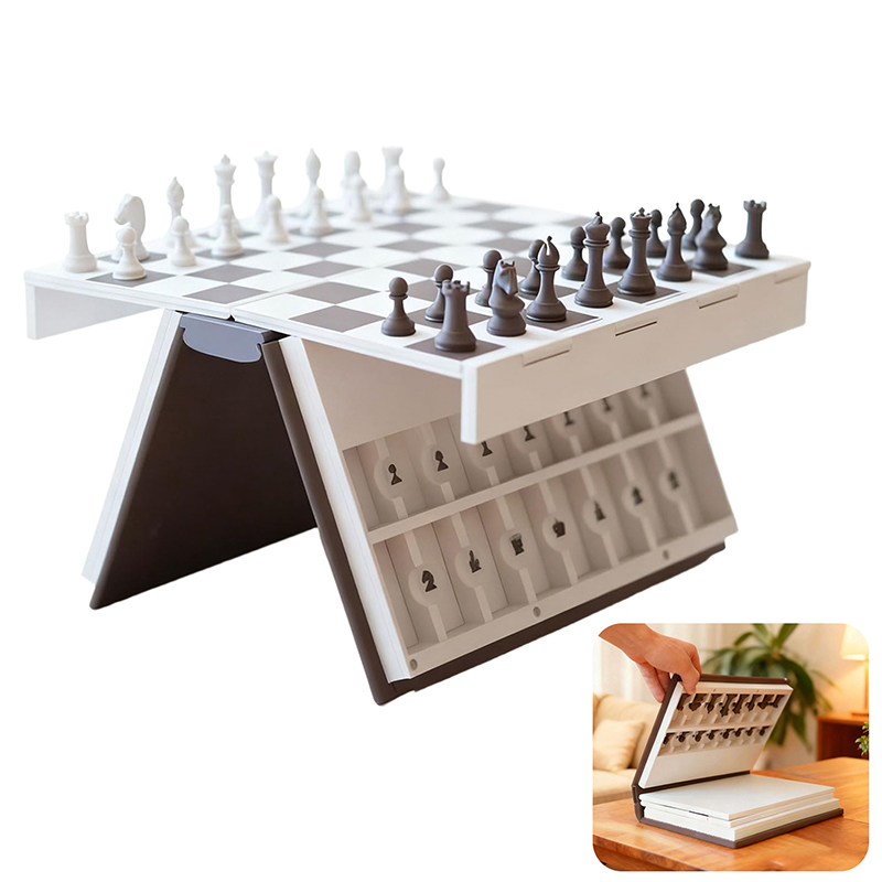 3D Printing Chess - Schachspiel 3D-Gedrucktes Buch Faltbares Brettspiel für
