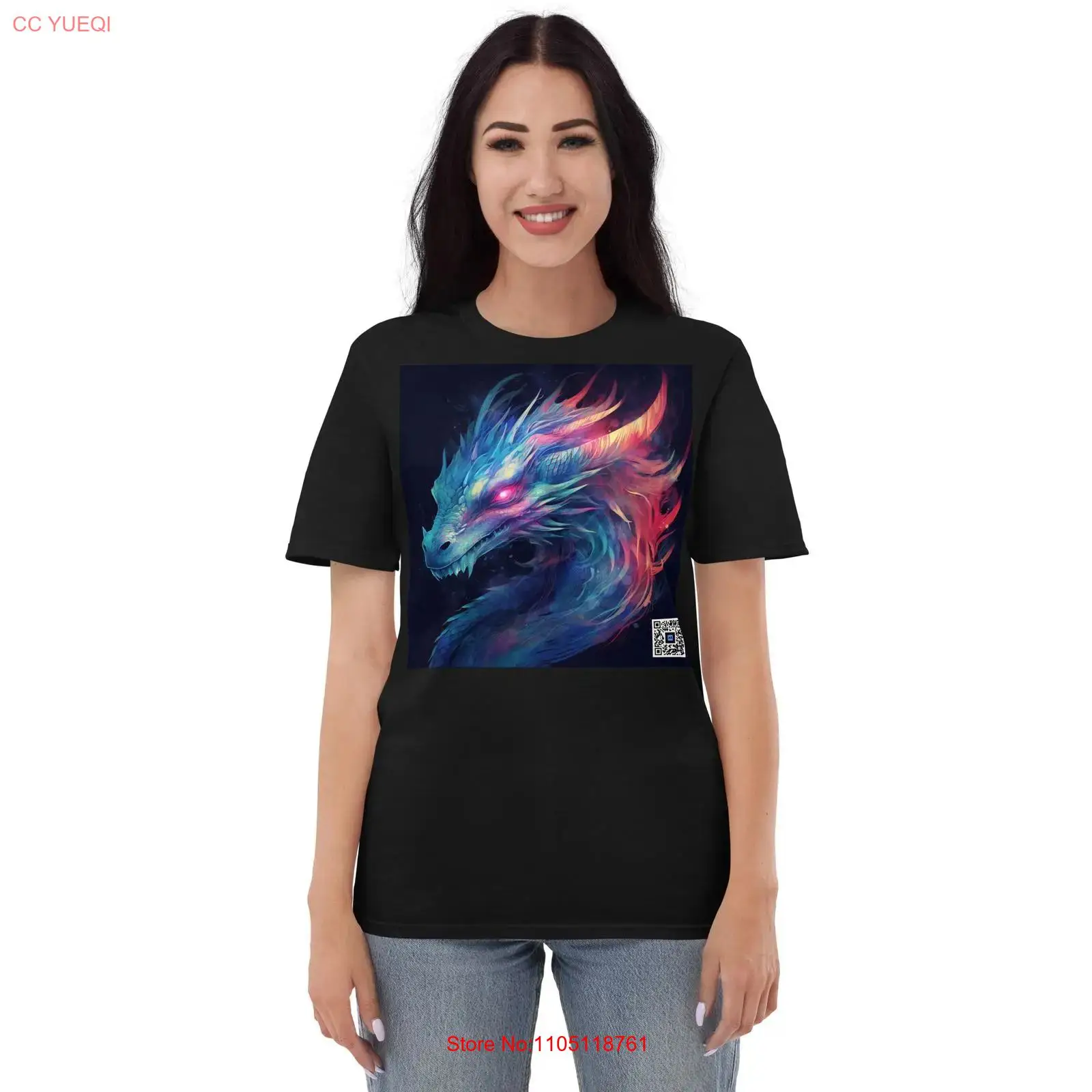 3D Printing Qr Codes - Dragon T-Shirt Smartphone-Kamera, scannbar, AR-QR-Code, produziert