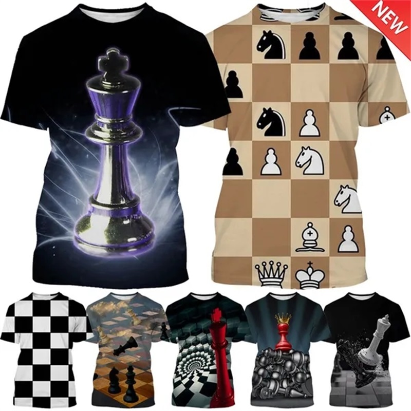 3D Printing Chess - Neueste Schachspiel 3D-Druck T-Shirt Schachbrett Grafik