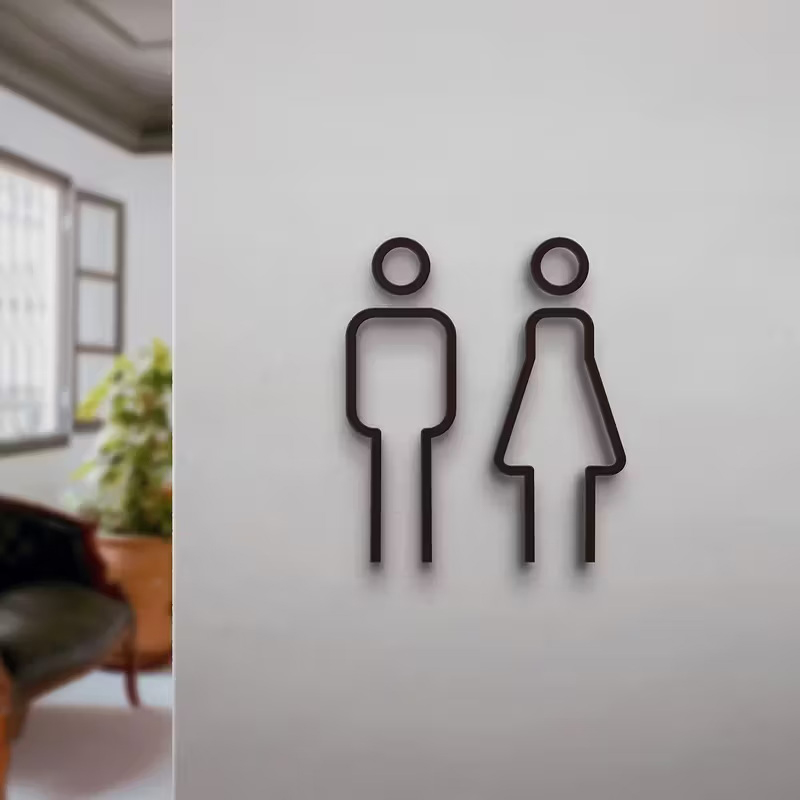 3D Printing Cafe - 3D-gedrucktes WC-Türschild für Männer und Frauen,