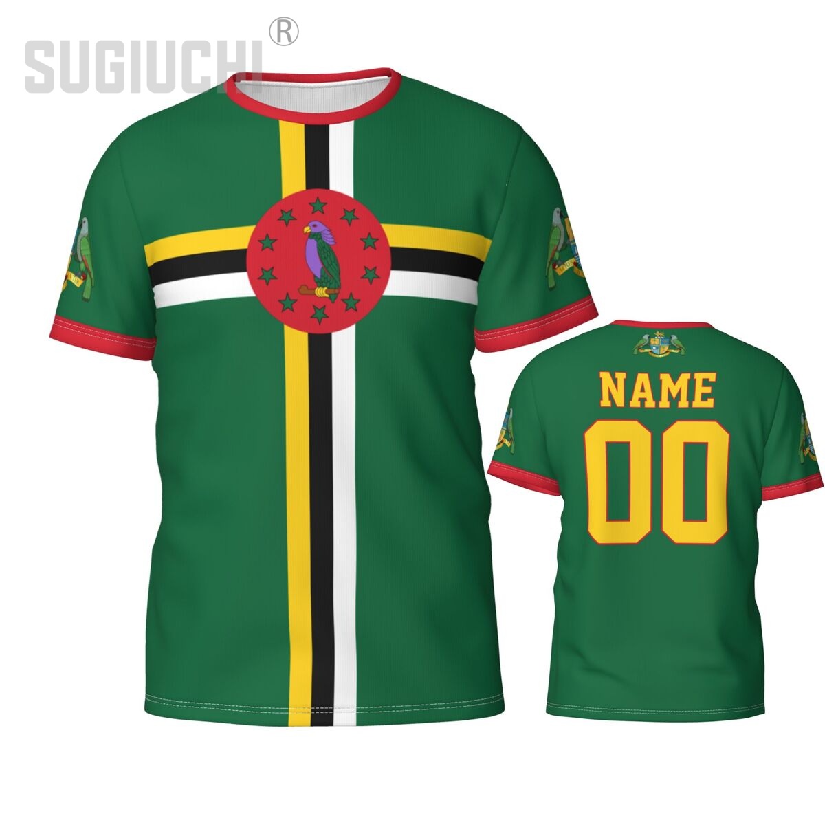 3D Printing Services - Benutzerdefinierte Name Nummer Dominica Flagge Emblem