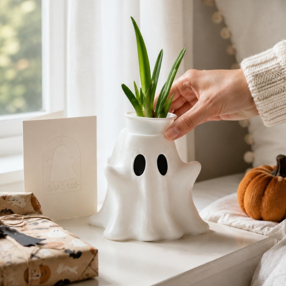 3D-gedruckte weiße Geistervase – 3D Printing Cafe Bewertung und Preis