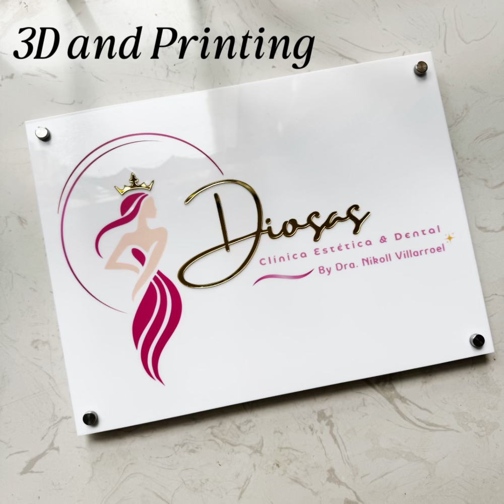 Modernes weißes Acrylschild mi – 3D Printing Qr Codes Bewertung und Preis