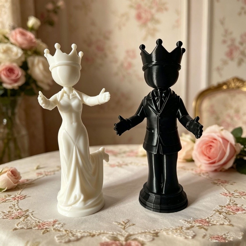 2 Stück Liebespaar-Statue, 3D- – 3D Printing Chess Bewertung und Preis