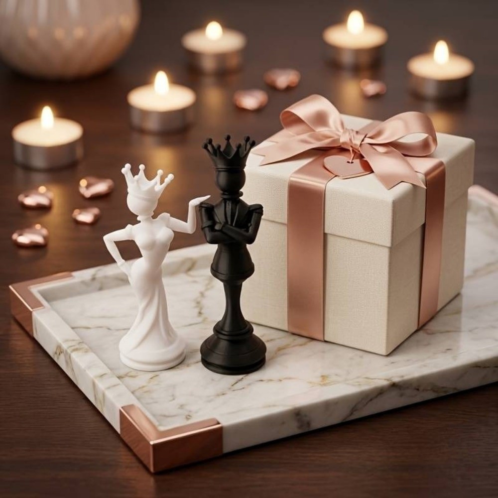 2 Stück Liebespaar-Statue, 3D- – 3D Printing Chess Bewertung und Preis